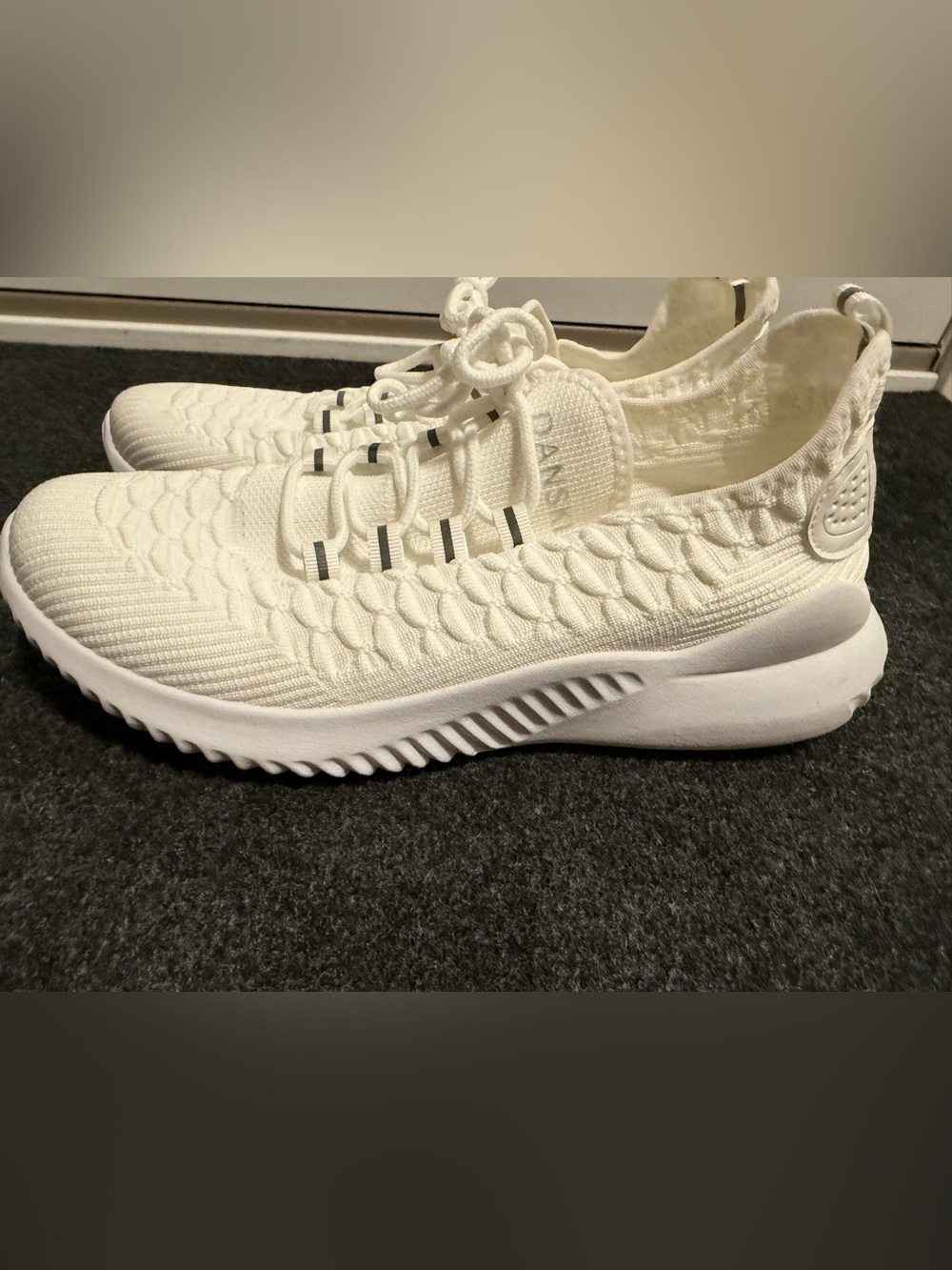 Danskin Cream Slip-On Knit Sneakers
